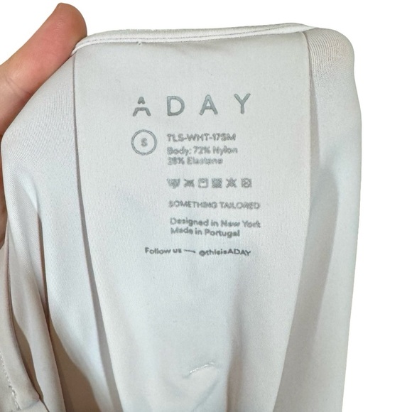 ADAY Something Tailored Shirt Technical Silk in White- Still Full Price - Picture 13 of 16